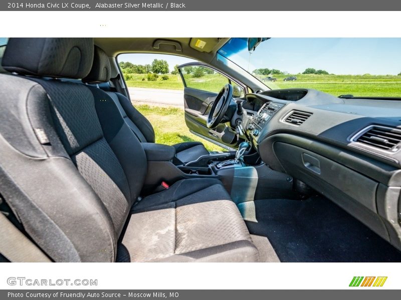 Alabaster Silver Metallic / Black 2014 Honda Civic LX Coupe