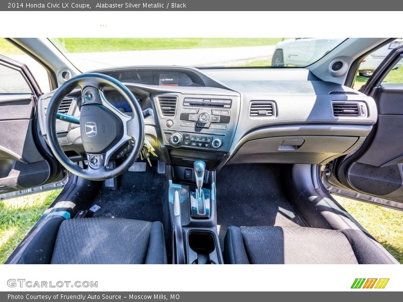 Alabaster Silver Metallic / Black 2014 Honda Civic LX Coupe