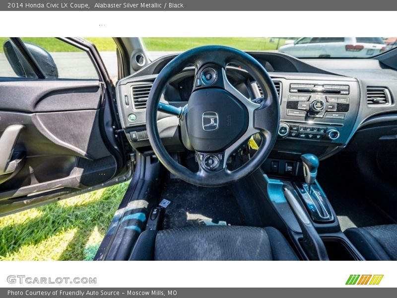 Alabaster Silver Metallic / Black 2014 Honda Civic LX Coupe