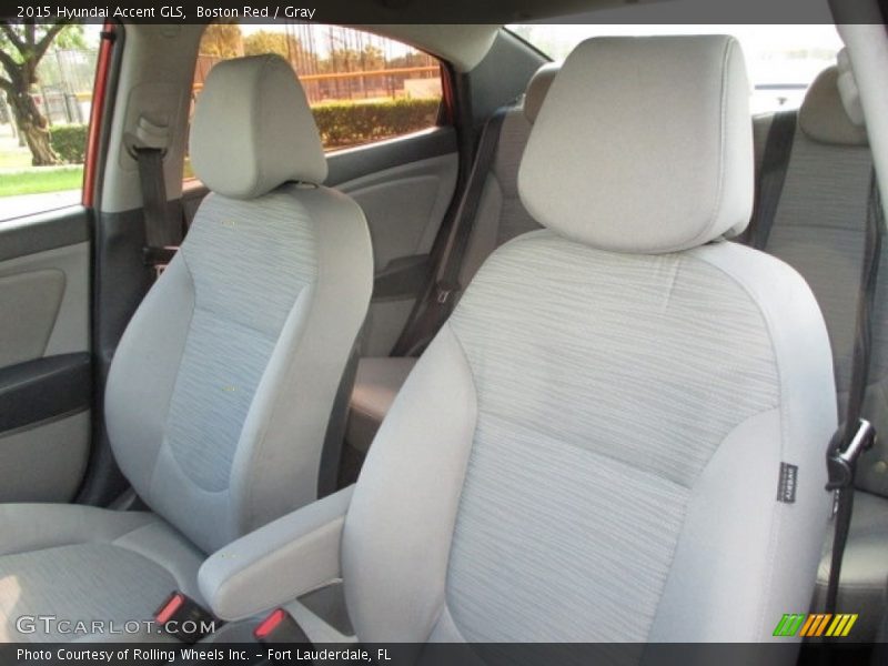 Boston Red / Gray 2015 Hyundai Accent GLS