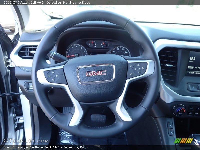 Quicksilver Metallic / Jet Black 2019 GMC Acadia SLE AWD