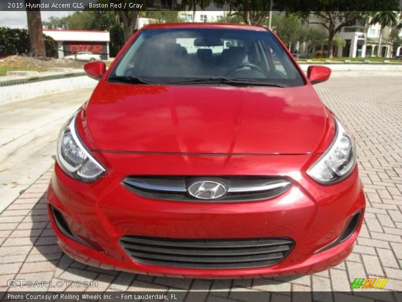 Boston Red / Gray 2015 Hyundai Accent GLS