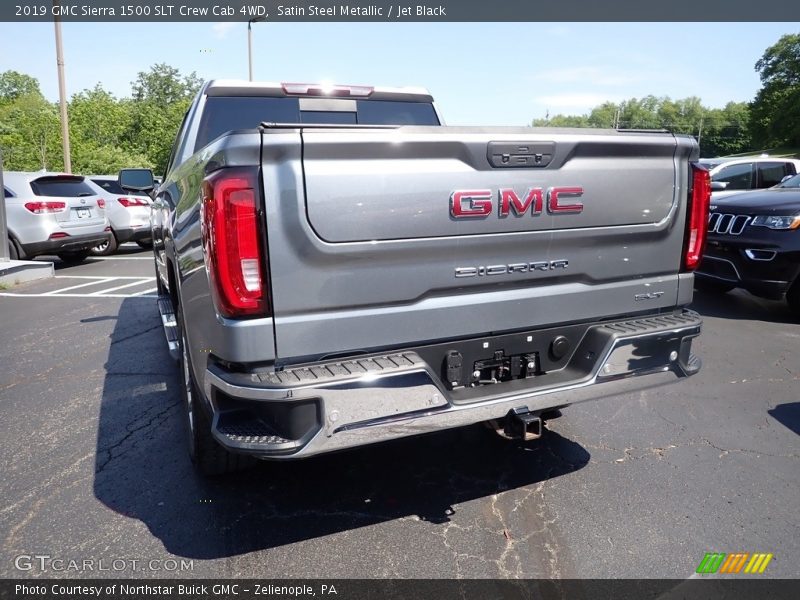 Satin Steel Metallic / Jet Black 2019 GMC Sierra 1500 SLT Crew Cab 4WD