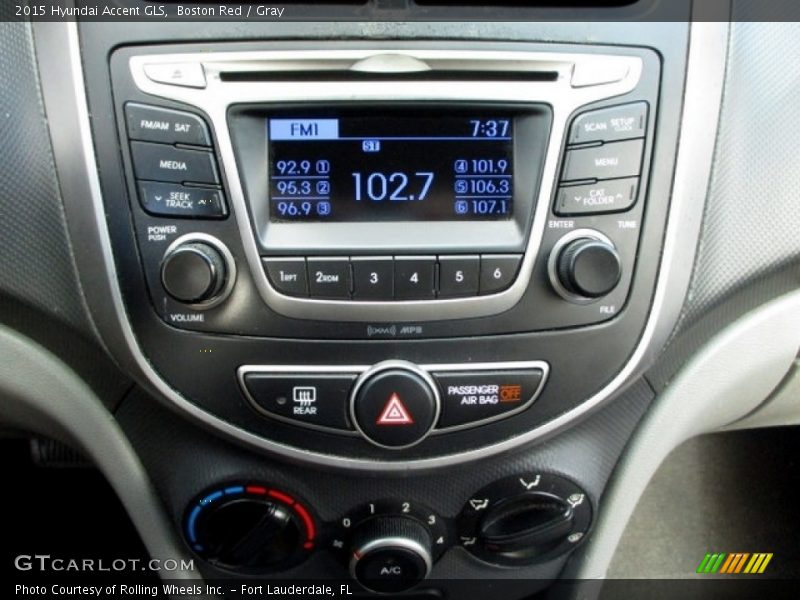 Controls of 2015 Accent GLS