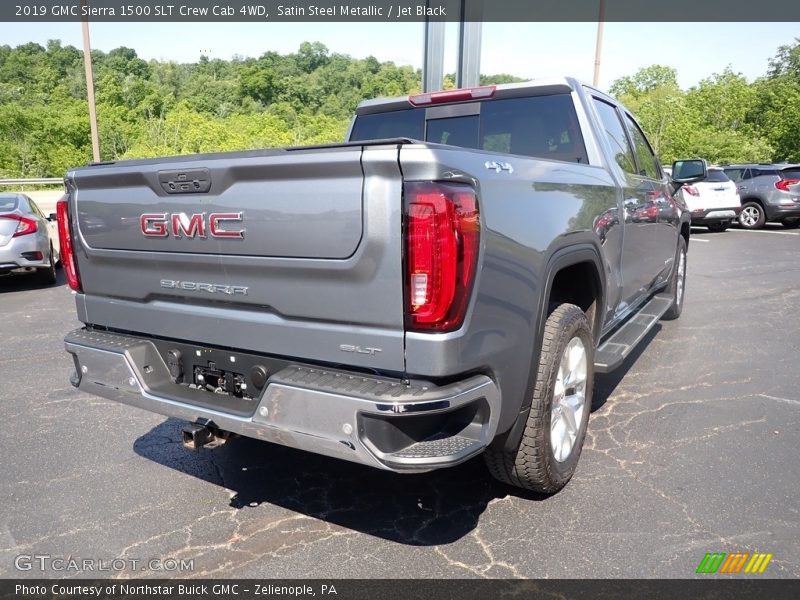 Satin Steel Metallic / Jet Black 2019 GMC Sierra 1500 SLT Crew Cab 4WD