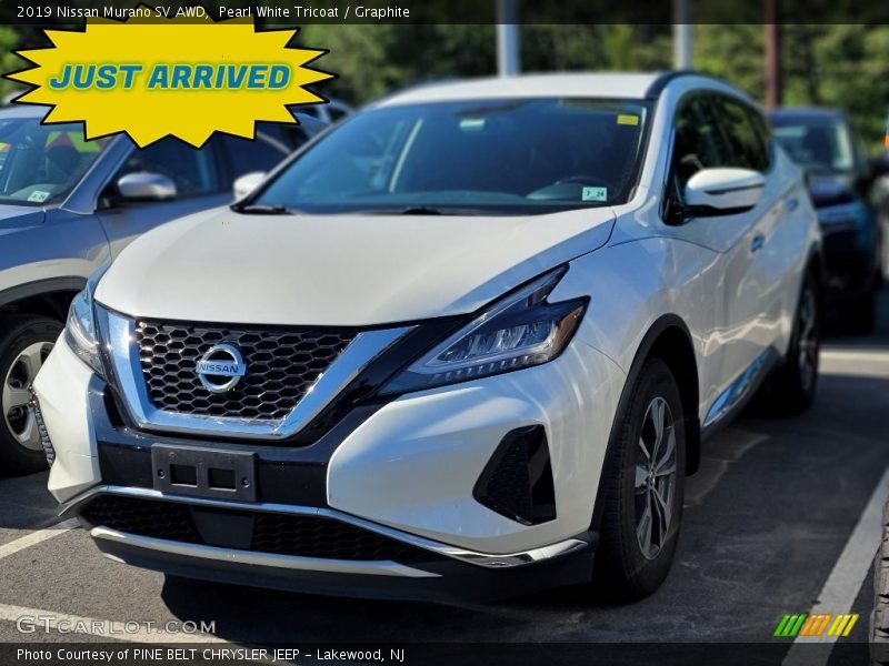 Pearl White Tricoat / Graphite 2019 Nissan Murano SV AWD
