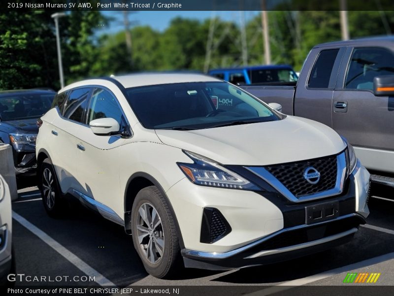 Pearl White Tricoat / Graphite 2019 Nissan Murano SV AWD