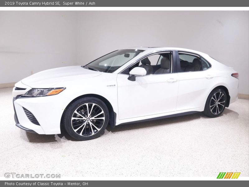 Super White / Ash 2019 Toyota Camry Hybrid SE