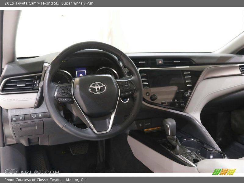 Super White / Ash 2019 Toyota Camry Hybrid SE