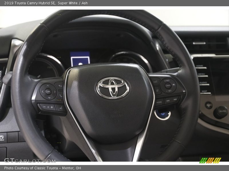 Super White / Ash 2019 Toyota Camry Hybrid SE
