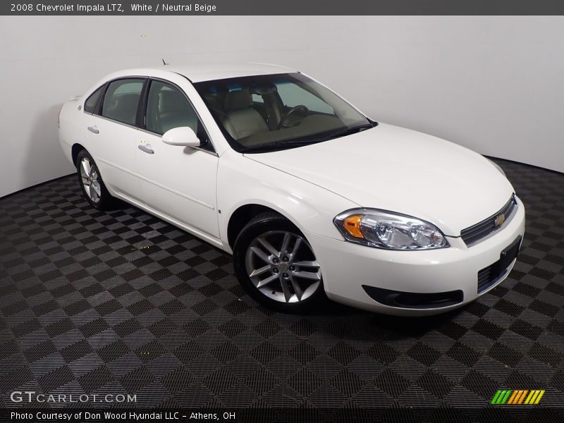 White / Neutral Beige 2008 Chevrolet Impala LTZ