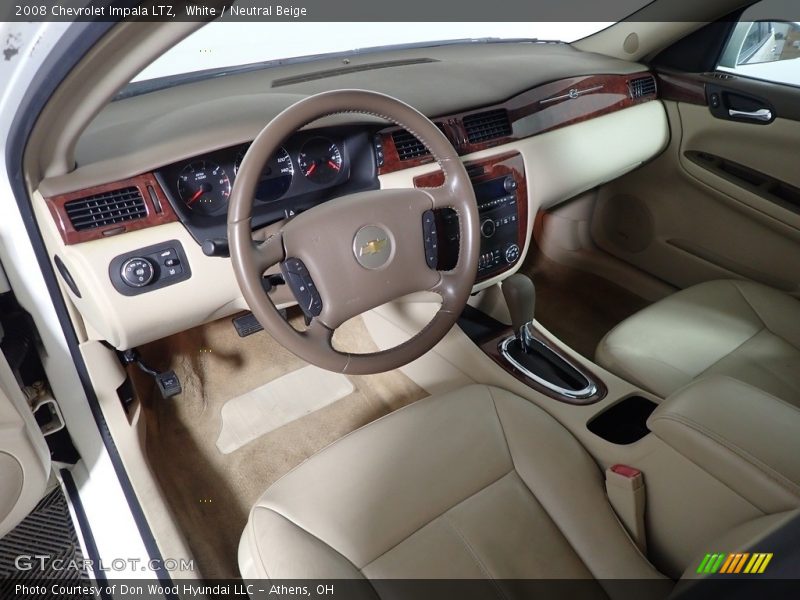 White / Neutral Beige 2008 Chevrolet Impala LTZ