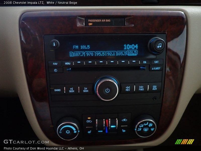White / Neutral Beige 2008 Chevrolet Impala LTZ