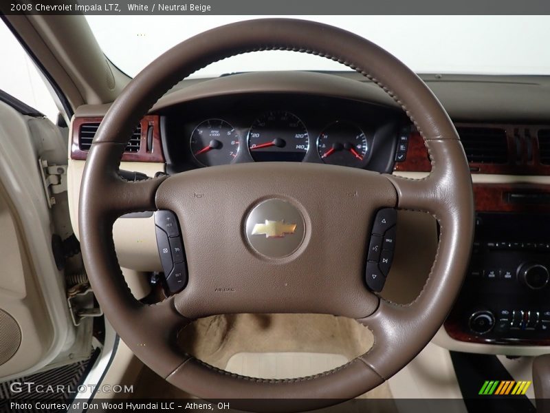 White / Neutral Beige 2008 Chevrolet Impala LTZ