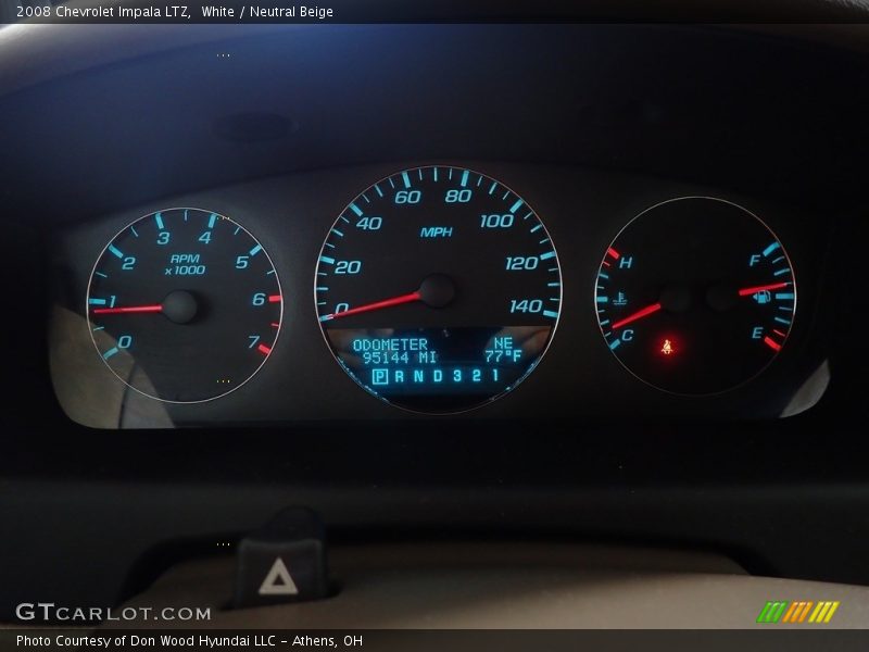 White / Neutral Beige 2008 Chevrolet Impala LTZ