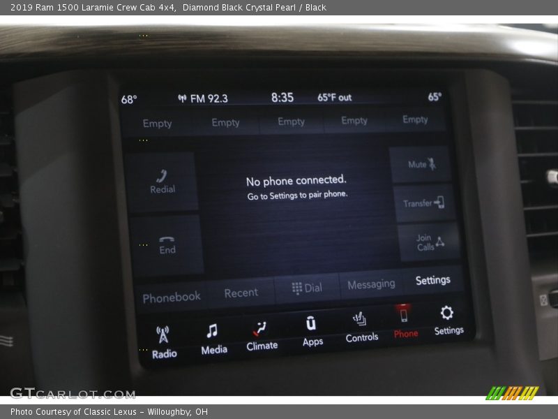 Diamond Black Crystal Pearl / Black 2019 Ram 1500 Laramie Crew Cab 4x4