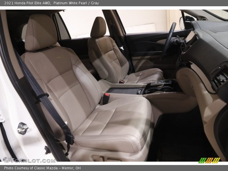 Platinum White Pearl / Gray 2021 Honda Pilot Elite AWD