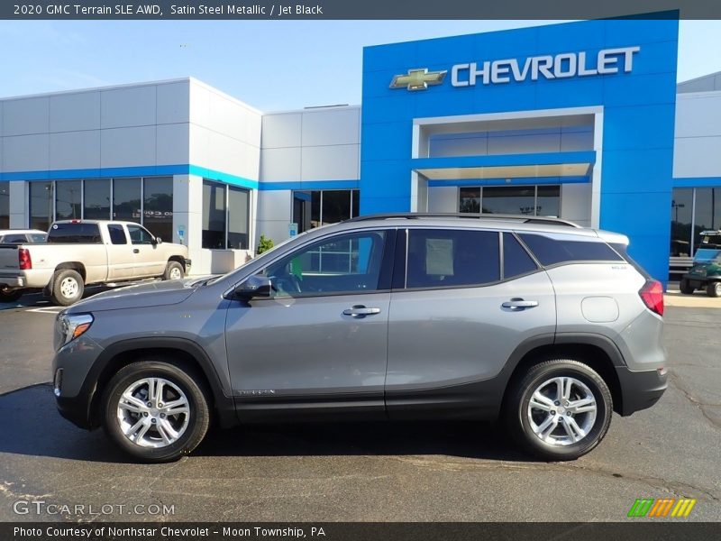 Satin Steel Metallic / Jet Black 2020 GMC Terrain SLE AWD