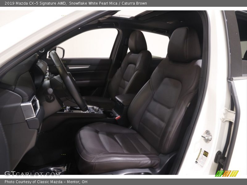 Snowflake White Pearl Mica / Caturra Brown 2019 Mazda CX-5 Signature AWD
