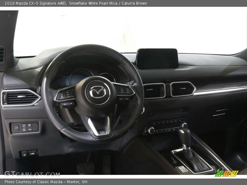 Snowflake White Pearl Mica / Caturra Brown 2019 Mazda CX-5 Signature AWD