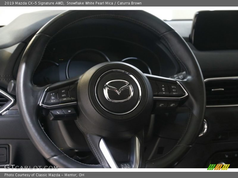 Snowflake White Pearl Mica / Caturra Brown 2019 Mazda CX-5 Signature AWD