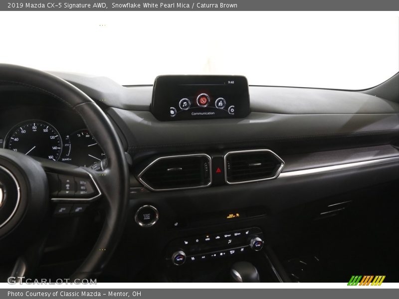 Snowflake White Pearl Mica / Caturra Brown 2019 Mazda CX-5 Signature AWD