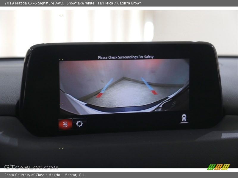 Snowflake White Pearl Mica / Caturra Brown 2019 Mazda CX-5 Signature AWD