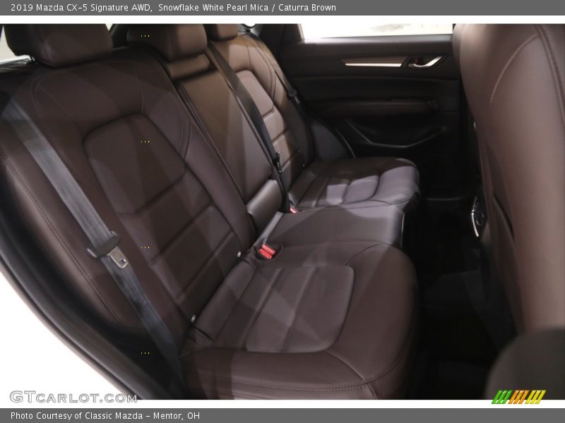 Snowflake White Pearl Mica / Caturra Brown 2019 Mazda CX-5 Signature AWD