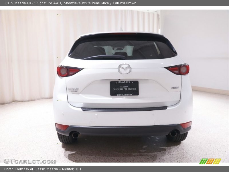 Snowflake White Pearl Mica / Caturra Brown 2019 Mazda CX-5 Signature AWD
