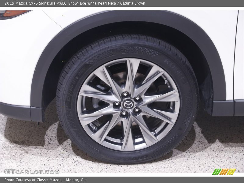 Snowflake White Pearl Mica / Caturra Brown 2019 Mazda CX-5 Signature AWD