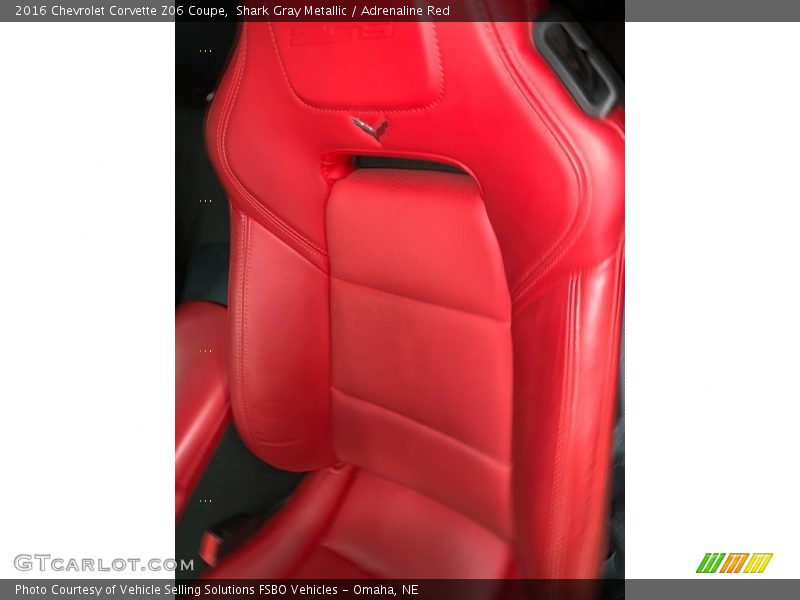 Shark Gray Metallic / Adrenaline Red 2016 Chevrolet Corvette Z06 Coupe