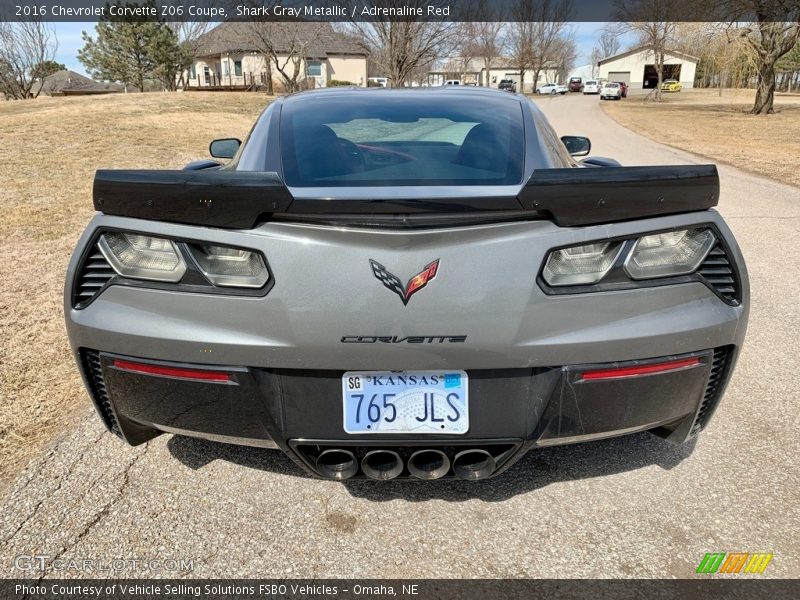 Shark Gray Metallic / Adrenaline Red 2016 Chevrolet Corvette Z06 Coupe