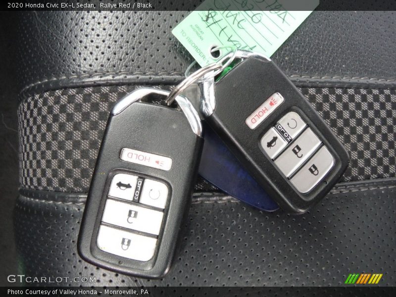 Keys of 2020 Civic EX-L Sedan