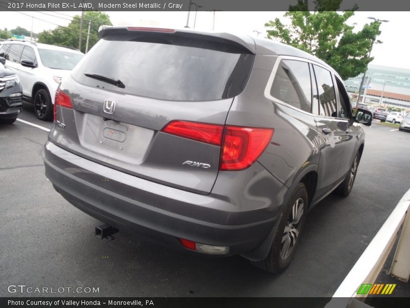Modern Steel Metallic / Gray 2017 Honda Pilot EX-L AWD