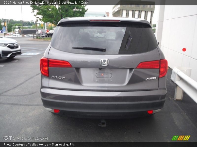 Modern Steel Metallic / Gray 2017 Honda Pilot EX-L AWD