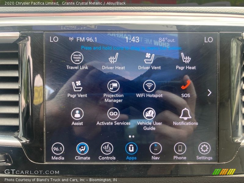 Granite Crystal Metallic / Alloy/Black 2020 Chrysler Pacifica Limited