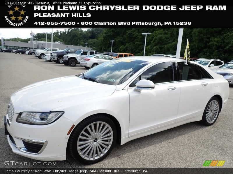 White Platinum / Cappuccino 2017 Lincoln MKZ Reserve