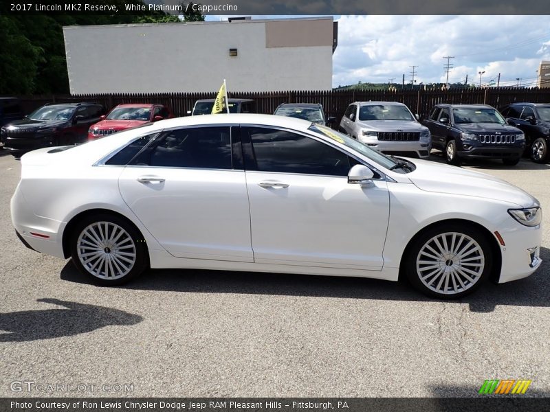 White Platinum / Cappuccino 2017 Lincoln MKZ Reserve