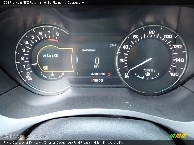 White Platinum / Cappuccino 2017 Lincoln MKZ Reserve