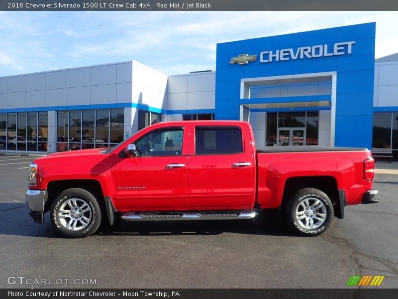 Red Hot / Jet Black 2016 Chevrolet Silverado 1500 LT Crew Cab 4x4