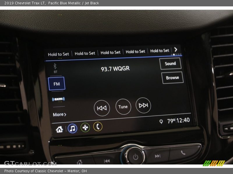 Pacific Blue Metallic / Jet Black 2019 Chevrolet Trax LT