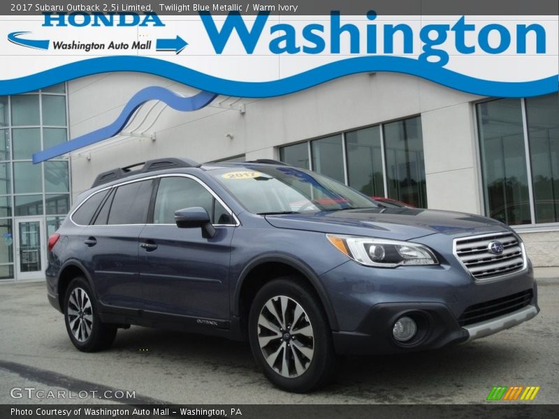 Twilight Blue Metallic / Warm Ivory 2017 Subaru Outback 2.5i Limited