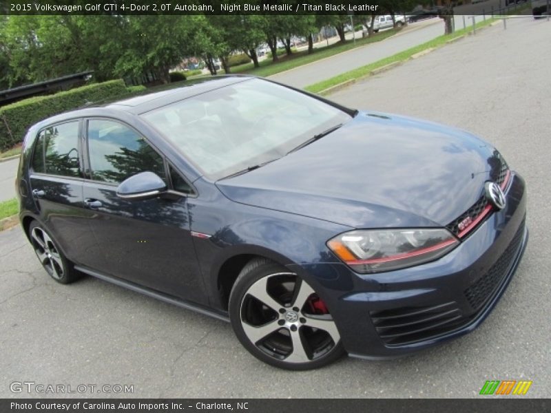 Night Blue Metallic / Titan Black Leather 2015 Volkswagen Golf GTI 4-Door 2.0T Autobahn