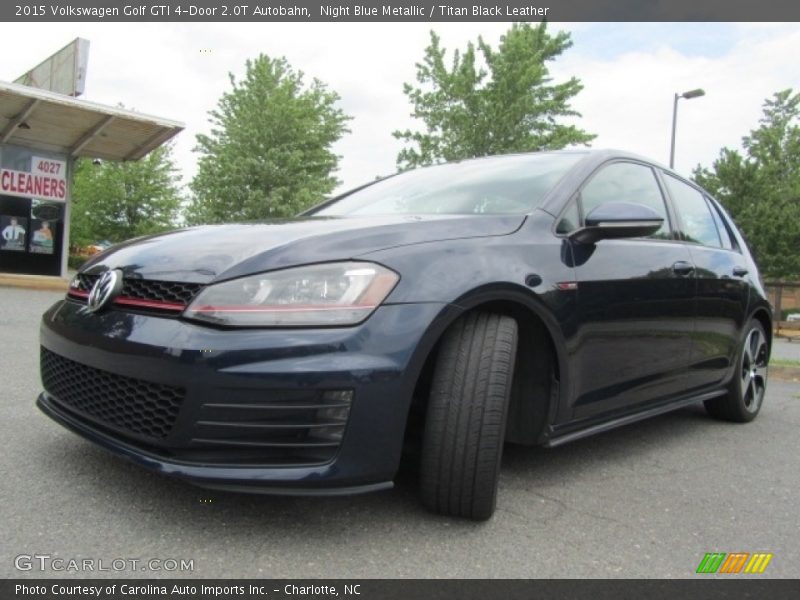 Night Blue Metallic / Titan Black Leather 2015 Volkswagen Golf GTI 4-Door 2.0T Autobahn
