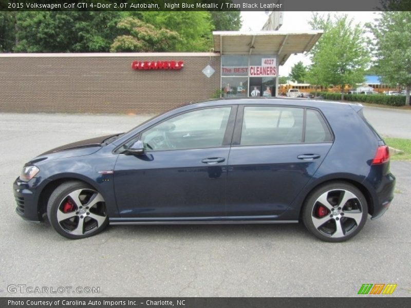 Night Blue Metallic / Titan Black Leather 2015 Volkswagen Golf GTI 4-Door 2.0T Autobahn