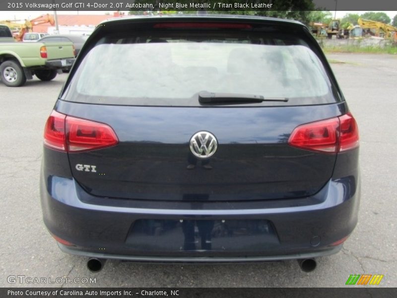 Night Blue Metallic / Titan Black Leather 2015 Volkswagen Golf GTI 4-Door 2.0T Autobahn