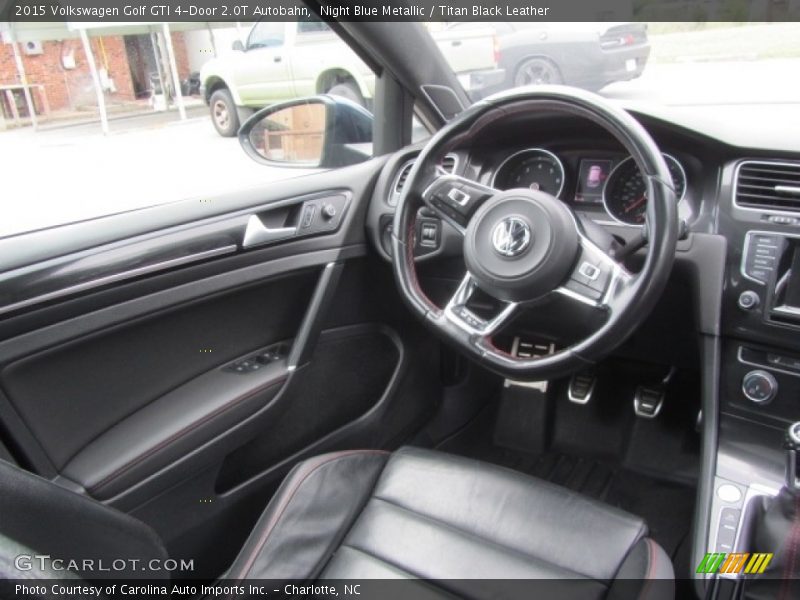 Night Blue Metallic / Titan Black Leather 2015 Volkswagen Golf GTI 4-Door 2.0T Autobahn
