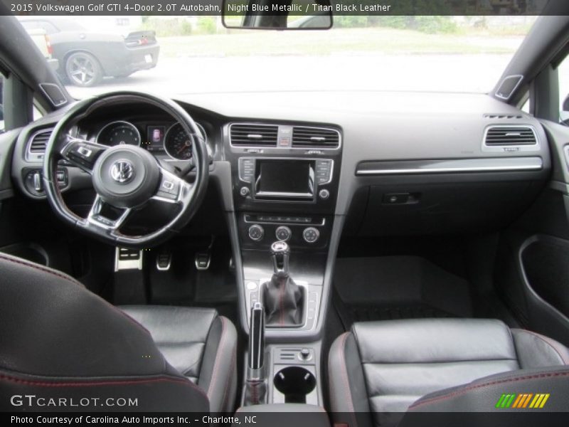 Night Blue Metallic / Titan Black Leather 2015 Volkswagen Golf GTI 4-Door 2.0T Autobahn