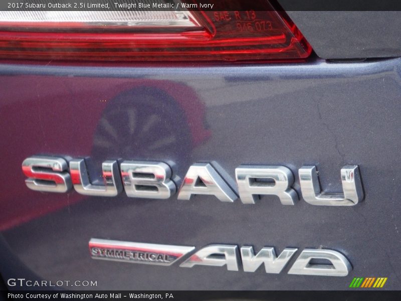 Twilight Blue Metallic / Warm Ivory 2017 Subaru Outback 2.5i Limited