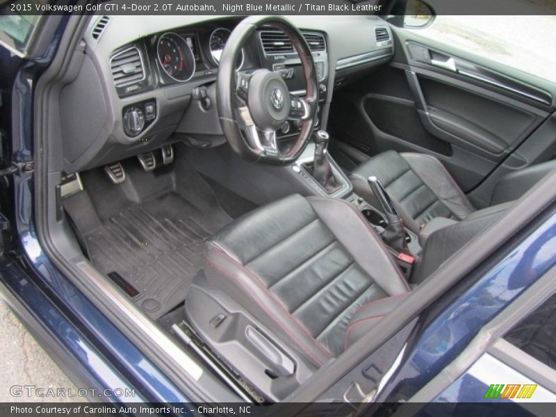 Night Blue Metallic / Titan Black Leather 2015 Volkswagen Golf GTI 4-Door 2.0T Autobahn